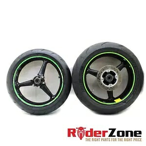 2008 - 2011 ホンダ CBR1000RR ホイール セット リム フロント リア グリーン ピレリ タイヤ 2008 - 2011 HONDA CBR1000RR WHEEL SET RIMS FRONT REAR GREEN PIRELLI TIRES 【並行輸入品】