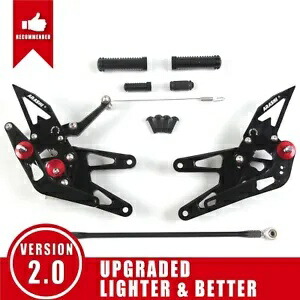 嵐 調節可能なフットレスト リアセット フットペグ ヤマハ YZF R6 600 2003 - 2005用 Arashi Adjustable Footrest Rearsets Foot Pegs for Yamaha YZF R6 600 2003 - 2005 【並行輸入品】