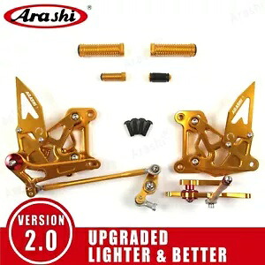 MV アグスタ ドラッグスター 675 800 2012 - 2016 嵐レーシング フットレスト リアセット ゴールド For MV AGUSTA Dragster 675 800 2012 - 2016 Arashi Racing Footrest Rearsets GOLD 【並行輸入品】