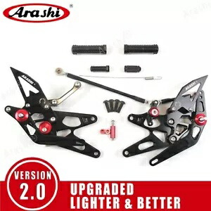 ヤマハ YZF R1 2004 2005 2006 YZF-R1 嵐レーシングフットレストリアセットブラック For YAMAHA YZF R1 2004 2005 2006 YZF-R1 Arashi Racing Footrest Rearsets BLACK 【並行輸入品】