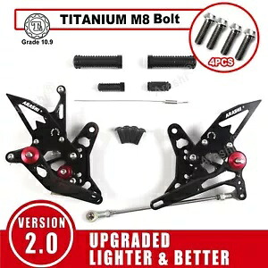 スズキ SV650 SV650S 2016-2023 嵐レーシングフットレストリアセット + ボルトネジ For Suzuki SV650 SV650S 2016-2023 Arashi Racing Footrest Rearsets + Bolts Screws 【並行輸入品】