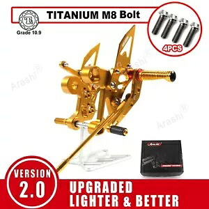 ヤマハ MT-09 FZ-09 WS 2014 - 2020 MT09 クイックシフトリアセットレーシングフットペグ For Yamaha MT-09 FZ-09 WS 2014 - 2020 MT09 Quick Shift Rearsets Racing Foot Pegs 【並行輸入品】