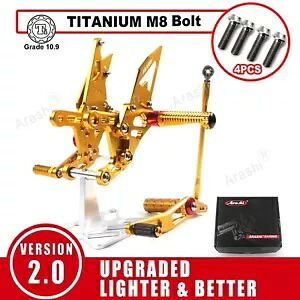 ヤマハ YZF R1 2009 - 2014 調整可能なリアセットフットレストとボルトネジ For Yamaha YZF R1 2009 - 2014 Adjustable Rearsets Footrest and Bolts Screws 【並行輸入品】