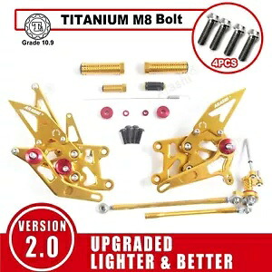 ホンダ CBR600RR 2009 - 2023 レーシングリアセットフットペグと M8 ボルトネジ For Honda CBR600RR 2009 - 2023 Racing Rearsets Foot Pegs and M8 Bolts Screws 【並行輸入品】