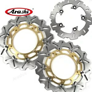 ゴールド嵐フロントリアブレーキディスクローターヤマハ YZF R6 2003 2004 YZF-R6 Gold Arashi Front Rear Brake Disc Rotors For Yamaha YZF R6 2003 2004 YZF-R6 【並行輸入品】