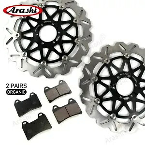 Ducati モンスター 696 2008 - 2014 2009 フロントブレーキローター + オーガニックブレーキパッド For Ducati Monster 696 2008 - 2014 2009 Front Brake Rotor + Organic Brake Pads 【並行輸入品】