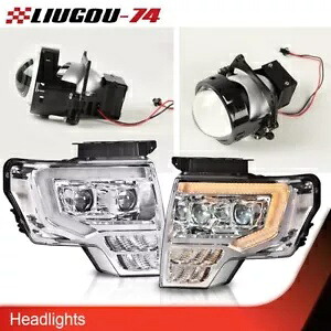 2009-2014 フォード F150 ペアデュアル LED DRL プロジェクターヘッドライトヘッドランプ新しい Fit For 2009-2014 Ford F150 Pair Dual LED DRL Projector Headlights Headlamps New 【並行輸入品】 56,265円