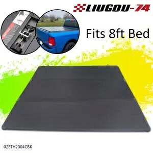 2014-2022 トヨタ タンドラ 8Ft ベッド ハード 4 つ折りトノーカバー ハードウェア付き Fit For 2014-2022 Toyota Tundra 8Ft Bed Hard Four-Fold Tonneau Cover W/Hardware 【並行輸入品】