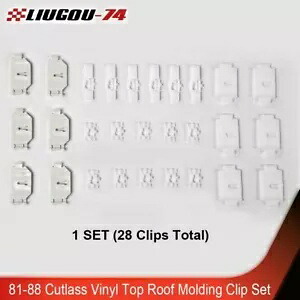28X 1981-1988 Cutlass トップルーフモールディングトリム保持取付クリップに適合 28X Fit For 1981-1988 Cutlass Top Roof Molding Trim RETAINING Mounting CLIP 【並行輸入品】