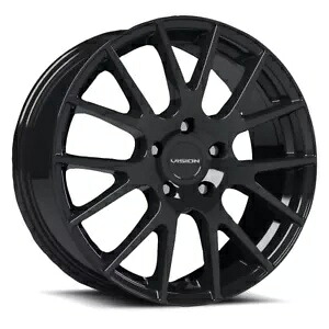 18x8 Vision 18 Hellion 5x4.5 40 グロスブラック ホイール リム 73.1 個 1 個 One 18x8 Vision 18 Hellion 5x4.5 40 Gloss Black Wheel Rim 73.1 【並行輸入品】