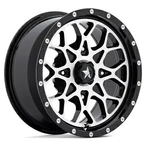 15x7 MSA オフロード M45 ポータル 4x156 10 ブラック機械加工ホイール リム 115.1 個 1 個 One 15x7 MSA Off-Road M45 Portal 4x156 10 Black Machined Wheel Rim 115.1 【並行輸入品】