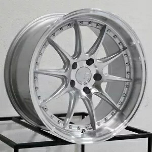 18x9.5 Aodhan DS07 DS7 5x100 35 シルバー機械加工ホイール リム 73.1 個 1 本 One 18x9.5 Aodhan DS07 DS7 5x100 35 Silver Machined Wheel Rim 73.1 【並行輸入品】