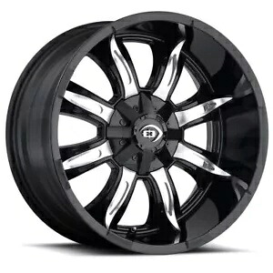 18x9 Vision 423 Manic 5x114.3/5x5 12 ブラック機械加工ホイール リム 83 1 本 One 18x9 Vision 423 Manic 5x114.3/5x5 12 Black Machined Wheel Rim 83 【並行輸入品】