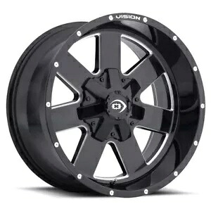 17x9 Vision 411 Arc 5x5/5x127 -12 ブラック ミルド ホイール リム 78.1 個 1 本 One 17x9 Vision 411 Arc 5x5/5x127 -12 Black Milled Wheel Rim 78.1 【並行輸入品】