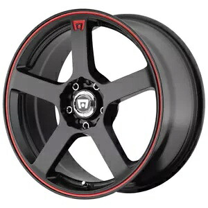 1 つの 18x8 モテギ MR116 FS5 5x108/5x114.3 45 ブラック レッド ホイール リム 72.56 One 18x8 Motegi MR116 FS5 5x108/5x114.3 45 Black Red Wheel Rim 72.56 【並行輸入品】|カスタムパーツ WORLD倉庫