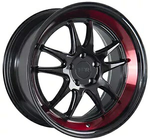 1 つの 18x8.5 F1R F102 5x112 42 ブラック レッド リップ ホイール リム 66.6 One 18x8.5 F1R F102 5x112 42 Black Red Lip Wheel Rim 66.6 【並行輸入品】｜カスタムパーツ WORLD倉庫