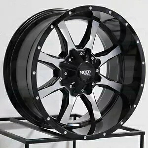 18x10 Moto Metal MO970 5x5.5/5x139.7 -24 ブラック マシン ホイール リム 78.1 合金 1 本 One 18x10 Moto Metal MO970 5x5.5/5x139.7 -24 Black Machine Wheel Rim 78.1 Alloy 【並行輸入品】