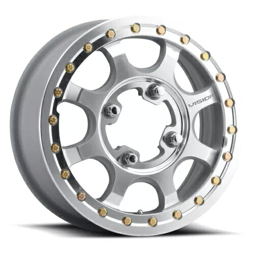 15x6 Vision ATV 351 Flow ATV 4x136 50.6 機械加工ホイール リム 110.5 1 本 One 15x6 Vision ATV 351 Flow ATV 4x136 50.6 Machined Wheel Rim 110.5 【並行輸入品】