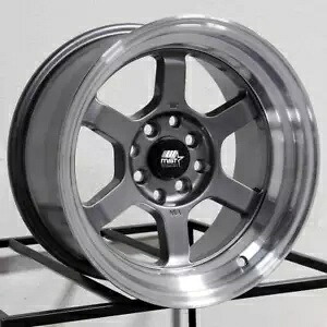 15x8 MST タイムアタック 4x100/4x114.3 0 ガンメタル ホイール リム 73.1 1 本 One 15x8 MST Time Attack 4x100/4x114.3 0 Gunmetal Wheel Rim 73.1 【並行輸入品】