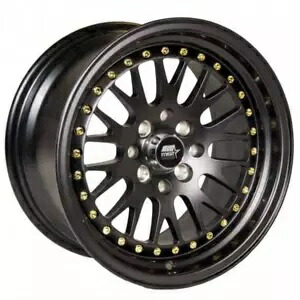 15x8 MST MT10 4x100/4x114.3 25 ブラック ゴールド リベット ホイール リム 73.1 1 本 One 15x8 MST MT10 4x100/4x114.3 25 Black Gold Rivet Wheel Rim 73.1 【並行輸入品】