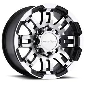 16x8 Vision 375 Warrior 6x4.5/6x114.3 12 ブラック機械加工ホイール リム 71.5 1 本 One 16x8 Vision 375 Warrior 6x4.5/6x114.3 12 Black Machined Wheel Rim 71.5 【並行輸入品】