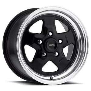15x10 Vision 521H ニトロ 5x114.3 -25 ブラック機械加工リップ ホイール リム 83.1 個 1 個 One 15x10 Vision 521H Nitro 5x114.3 -25 Black Machined Lip Wheel Rim 83.1 【並行輸入品】