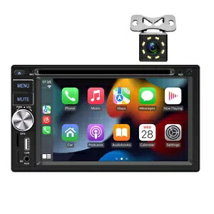 6.2インチ カーステレオ ラジオ DVD MP5 プレーヤー Bluetooth FM USB ミラーリンク カメラ付き 6.2in Car Stereo Radio DVD MP5 Player Bluetooth FM USB Mirror Link With Camera 【並行輸入品】