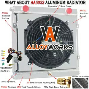 アルミニウム 3 行ラジエーターシュラウドファンダブルパスドラッグスターロードスタースタイル合金 Aluminum 3 ROW Radiator Shroud Fan For Double Pass Dragster Roadster Style ALLOY 【並行輸入品】