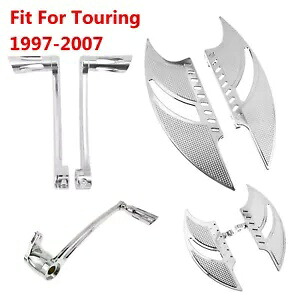 クローム床板フットレストシフトレバーブレーキアームフィットツーリング 1997-2007 Chrome Floorboards Foot Rests Shift Lever Brake Arm Fit For Touring 1997-2007 【並行輸入品】|カスタムパーツ WORLD倉庫