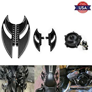 フロントリアフロアボードフットペグエアクリーナーキットハーレー M8 ツーリング 17-22 に適合 Front Rear Floorboards Footpegs Air Cleaner Kit Fit For Harley M8 Touring 17-22 【並行輸入品】