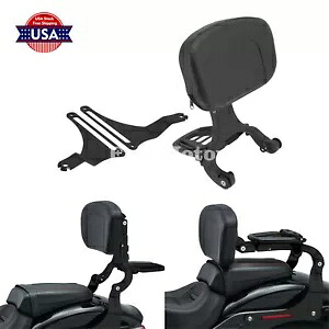 ブラック ドライバー パッセンジャー ライダー バックレスト ハーレー ソフテイル ファットボーイ 2018-2022用 Black Driver Passenger Rider Backrest Fit For Harley Softail Fatboy 2018-2022 【並行輸入品】