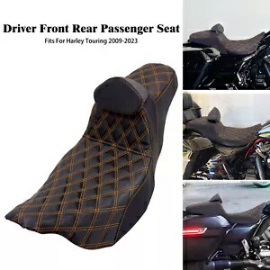 運転席フロントバックレストライダー助手席ハーレーツーリングロードキング09+に適合 Driver Front Backrest Rider Passenger Seat Fit For Harley Touring Road King 09+ 【並行輸入品】