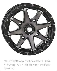 X4 STI 20" ホイール ブラック 20X7 CAN-AM マーベリック ターボ ホンダ パイオニア 4X137 20HD1017 X4 STI 20" WHEELS BLACK 20X7 CAN-AM MAVERICK TURBO HONDA PIONEER 4X137 20HD1017 【並行輸入品】|カスタムパーツ WORLD倉庫