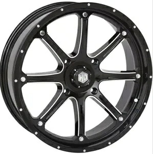 X4 STI 20" ホイール ブラック 20X6.5 CAN-AM マーベリック ターボ ホンダ パイオニア 4X137 20HD407 X4 STI 20" WHEELS BLACK 20X6.5 CAN-AM MAVERICK TURBO HONDA PIONEER 4X137 20HD407 【並行輸入品】|カスタムパーツ WORLD倉庫