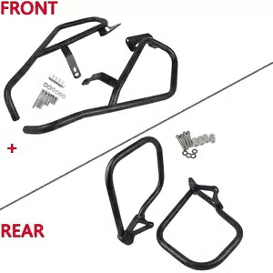 ブラックフロント&リアエンジンガード保護 BMW K1600GT K1600GTL 2011-2024に適合 Black Front&Rear Engine Guard Protection Fit For BMW K1600GT K1600GTL 2011-2024 【並行輸入品】｜カスタムパーツ WORLD倉庫