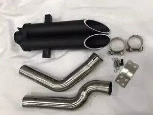 ホンダ CBR1000RR 2004-2007 05 排気システム黒マフラーヒントミッドリンクパイプ For Honda CBR1000RR 2004-2007 05 Exhaust System Black Muffler Tips Mid Link Pipe 【並行輸入品】