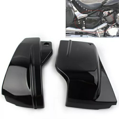 バッテリーサイドカバー ヤマハ V スター 650 ドラッグスター 650 XVS650 XVS650A ブラックに適合 Battery Side Cover Fit For Yamaha V Star 650 DragStar 650 XVS650 XVS650A Black 【並行輸入品】