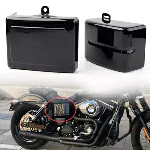 バッテリーサイドカバー ハーレー ダイナ ファット ストリート ボブ スーパー グライド 2006-2017 ブラックに適合 Battery Side Covers Fit Harley Dyna Fat Street Bob Super Glide 2006-2017 Black 【並行輸入品】