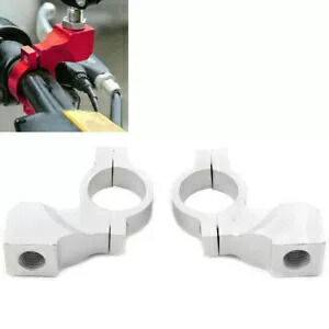 22mm 7/8 ''オートバイバイクハンドルバーバックミラーマウントブラケットクランプシルバー 22mm 7/8'' Motorcycle Bike Handlebar Rearview Mirror Mount Bracket Clamp Silver 【並行輸入品】