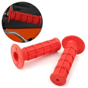 レッドラバー 7/8インチ&1インチ プロハンドグリップ スロットルハンドルバー ATV MX ダートバイク エンデューロ Red Rubber 7/8\