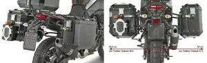 ヤマハ テネレ 700 2019 GIVI トレッカー アウトバック パニア サイド ケース 37 + 48 ブラック YAMAHA Tenere 700 2019 GIVI Trekker Outback Pannier Side Cases 37 + 48 Black 【並行輸入品】