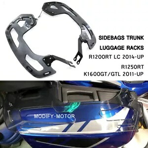 BMW R1200RT LC 2014-UP R1250RT サイドケースバッグ荷物ラックスモークブラック FOR BMW R1200RT LC 2014-UP R1250RT Sidecase Bags Luggage Racks SMOKED BLACK 【並行輸入品】