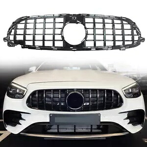 メルセデス E クラス W213 2020 E53 AMG GT スタイル グロスブラックグリル用 For MERCEDES E CLASS W213 2020 E53 AMG GT STYLE GLOSS BLACK GRILLE 【並行輸入品】