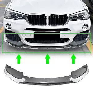 カーボン ABS フロントバンパーリップスポイラースプリッター BMW X3 F25 X4 F26 M スポーツ 14-18 に適合 Carbon ABS Front Bumper Lip Spoiler Splitter Fit BMW X3 F25 X4 F26 M Sport 14-18 【並行輸入品】