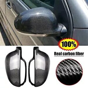 フォルクスワーゲン ゴルフ MK5 2005-2009 リアルカーボンファイバーサイドバックミラートリム For Volkswagen Golf MK5 2005-2009 Real Carbon Fiber Side Rearview Mirror Trim 【並行輸入品】