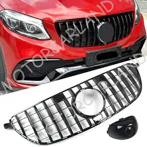 グロスブラックフロントグリル メルセデスベンツ W166 GLE63 AMG 2016-2019 GT スタイルに適合 Gloss Black Front Grille Fit For Mercedes Benz W166 GLE63 AMG 2016-2019 GT Style 【並行輸入品】