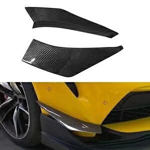 カーボンファイバーフロントバンパーリップスポイラーエアベントナイフトリム GR スープラ A90 20-22 Carbon Fiber Front Bumper Lip Spoiler Air Vent Knife Trim For GR Supra A90 20-22 【並行輸入品】