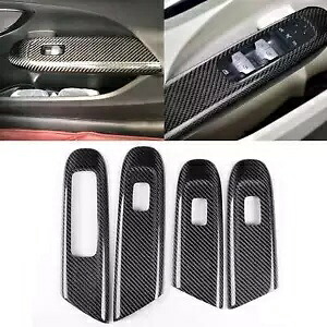 カーボンファイバーウィンドウリフトスイッチカバー メルセデスベンツ Cクラス W206 2022-2023用 Carbon Fiber Window Lift Switch Cover For Mercedes Benz C-Class W206 2022-2023 【並行輸入品】｜カスタムパーツ WORLD倉庫