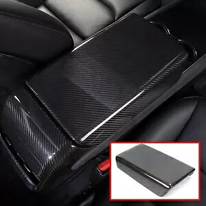 100% カーボンファイバー車のアームレストボックスパネルカバートリム 2017-2023 テスラモデル 3/Y 100% Carbon Fiber Car Armrest Box Panel Cover Trim For 2017-2023 Tesla Model 3/Y 【並行輸入品】｜カスタムパーツ WORLD倉庫