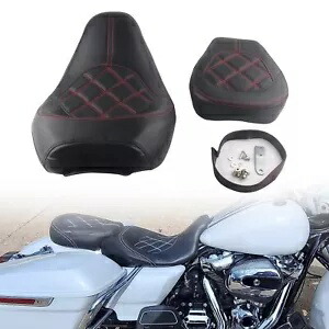 ハーレーツーリング CVO ロードストリートグライドドライバー助手席ピリオンシート 2009-2023 For Harley Touring CVO Road Street Glide Driver Passenger Pillion Seat 2009-2023 【並行輸入品】